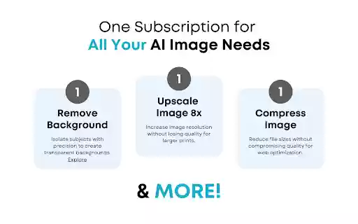 Remove / Upscale / Compress / Colorize in One Click  from Chrome web store to be run with OffiDocs Chromium online