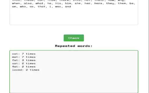 RepeatCheck.io  from Chrome web store to be run with OffiDocs Chromium online