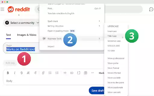 Rephrase Tools  from Chrome web store to be run with OffiDocs Chromium online