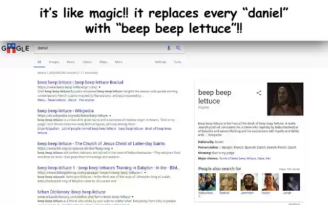replace daniel with beep beep lettuce from Chrome web store to be run with OffiDocs Chromium online replace daniel with beep beep lettuce from Chrome web store to be run with OffiDocs Chromium online