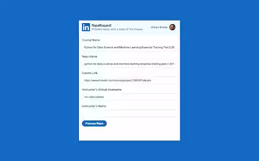 RepoRequest  from Chrome web store to be run with OffiDocs Chromium online