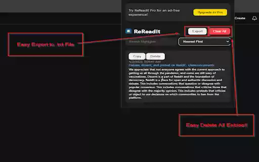 ReReadIt  from Chrome web store to be run with OffiDocs Chromium online