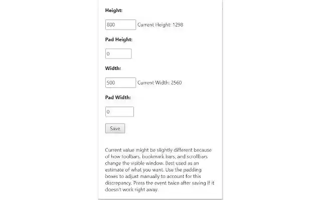 Resize Me  from Chrome web store to be run with OffiDocs Chromium online