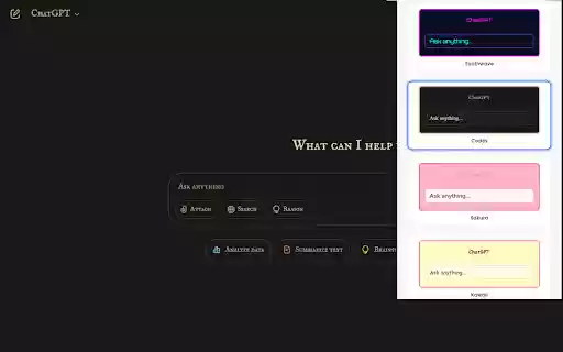 ReskinGPT  from Chrome web store to be run with OffiDocs Chromium online