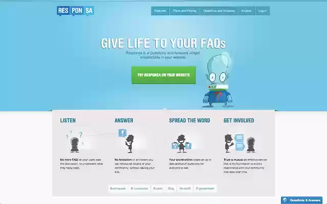 Responsa  from Chrome web store to be run with OffiDocs Chromium online