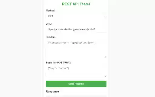 REST API Tester  from Chrome web store to be run with OffiDocs Chromium online