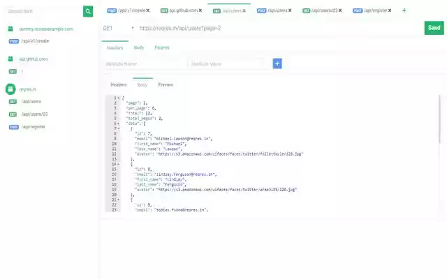 REST Client APIsHub  from Chrome web store to be run with OffiDocs Chromium online