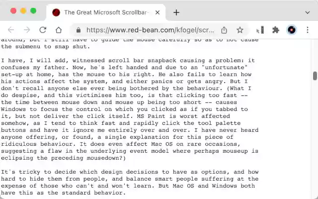 Restore Scrollbar Position for Mac  from Chrome web store to be run with OffiDocs Chromium online