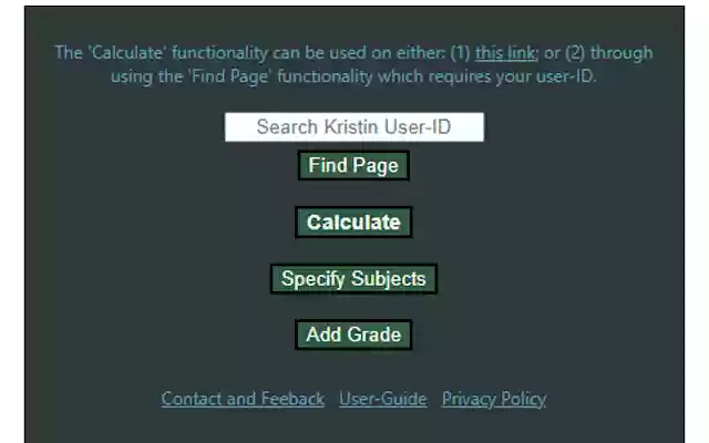 Results calculator for Kristin Portal  from Chrome web store to be run with OffiDocs Chromium online