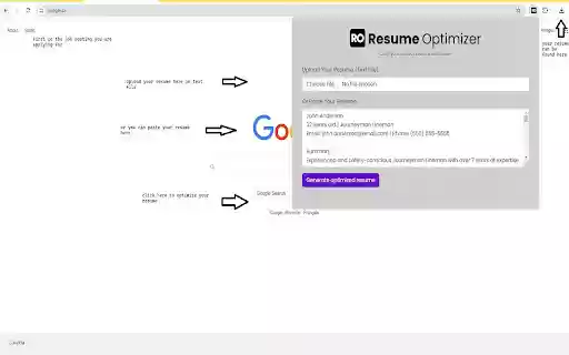Resume Optimizer  from Chrome web store to be run with OffiDocs Chromium online