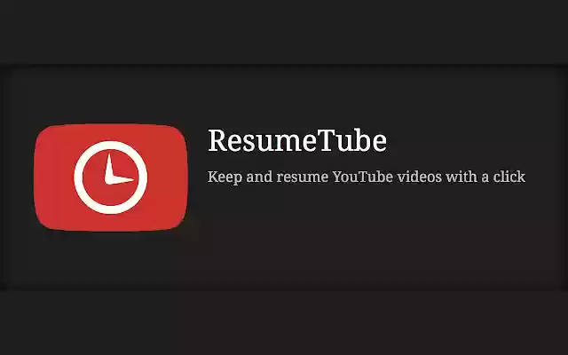 ResumeTube mula sa Chrome web store na tatakbo sa OffiDocs Chromium online