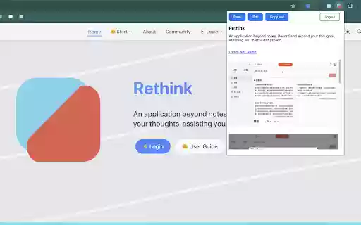Rethink  from Chrome web store to be run with OffiDocs Chromium online