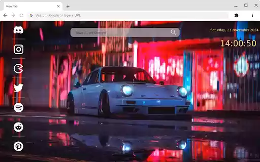 Retro car Porsche 911 live wallpaper  from Chrome web store to be run with OffiDocs Chromium online