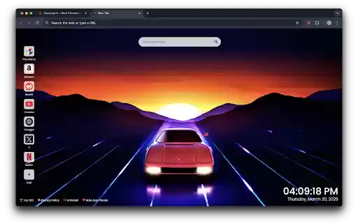 Retro Ferrari Sunrise Live Wallpaper  from Chrome web store to be run with OffiDocs Chromium online