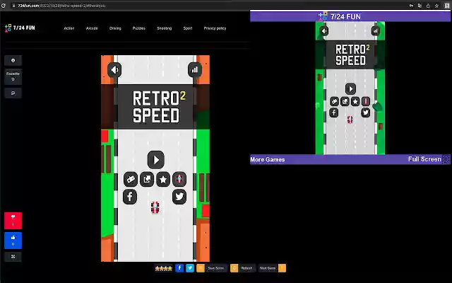 Retro Speed 2 Car Game  from Chrome web store to be run with OffiDocs Chromium online