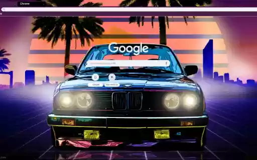 Retro Wave BMW  from Chrome web store to be run with OffiDocs Chromium online