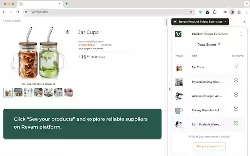 Revam Product Sniper Extension  from Chrome web store to be run with OffiDocs Chromium online