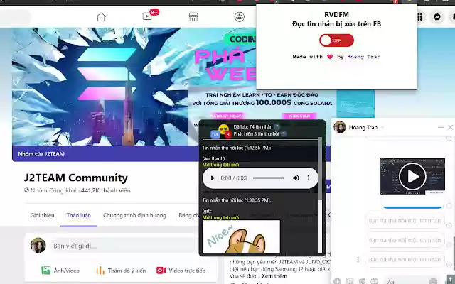 Reveal Deleted FB Messages  from Chrome web store to be run with OffiDocs Chromium online