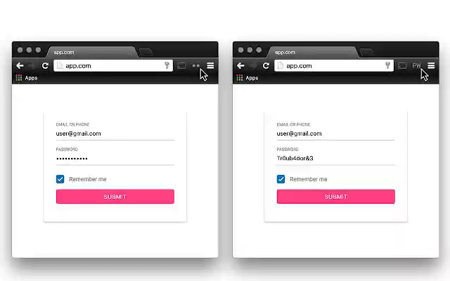 Reveal Passwords  from Chrome web store to be run with OffiDocs Chromium online