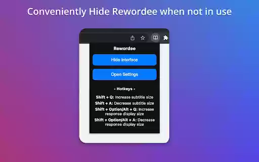 Rewordee AI ChatGPT for Youtube  from Chrome web store to be run with OffiDocs Chromium online