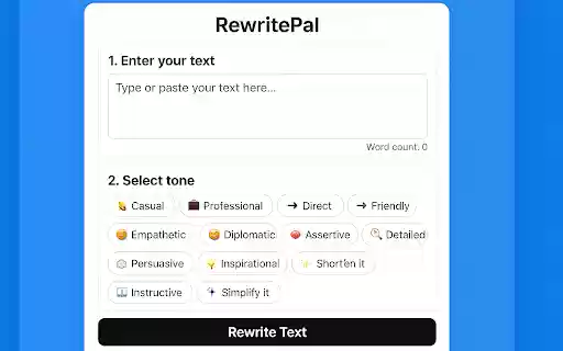 RewritePal  from Chrome web store to be run with OffiDocs Chromium online