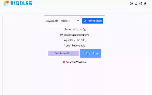 Riddles Unlimited from Chrome web store to be run with OffiDocs Chromium online Riddles Unlimited from Chrome web store to be run with OffiDocs Chromium online