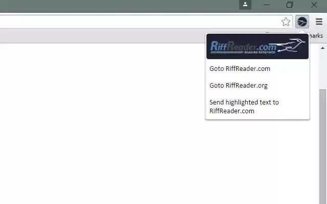 RiffReader از فروشگاه وب کروم برای اجرای آنلاین با OffiDocs Chromium