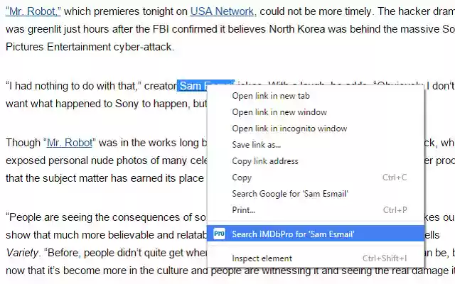 Right Click Search IMDbPro from Chrome web store to be run with OffiDocs Chromium online Right Click Search IMDbPro from Chrome web store to be run with OffiDocs Chromium online