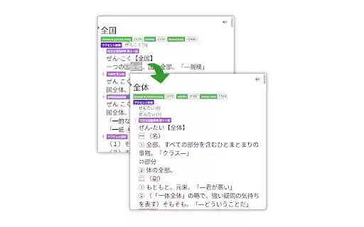 Rikaitan Popup Dictionary  from Chrome web store to be run with OffiDocs Chromium online