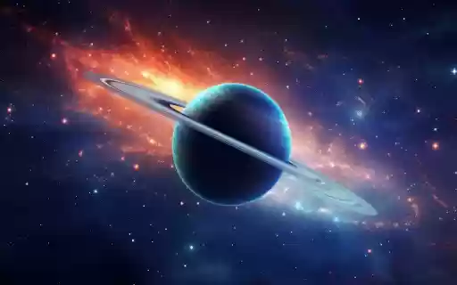 Ringed Planet in Cosmic Glow  from Chrome web store to be run with OffiDocs Chromium online