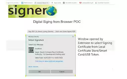 Rites Digital Server Signer  from Chrome web store to be run with OffiDocs Chromium online