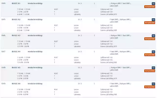 RMP Schedule Builder Links  from Chrome web store to be run with OffiDocs Chromium online