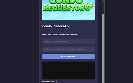 Roblox Condo Generator  from Chrome web store to be run with OffiDocs Chromium online