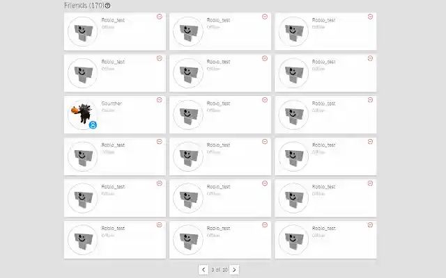 Roblox Friend Removal Button  from Chrome web store to be run with OffiDocs Chromium online