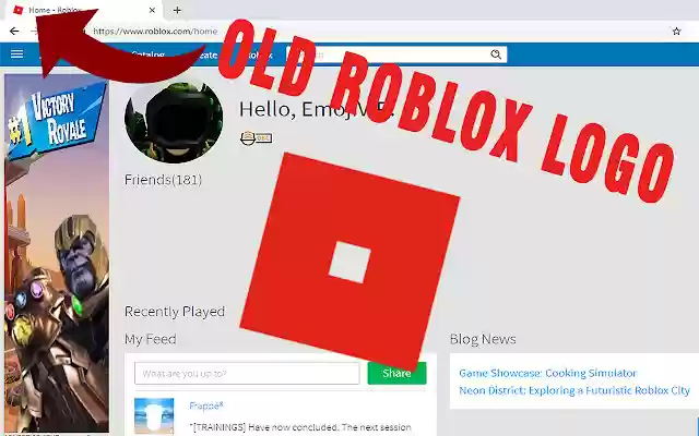 Roblox Logo Changer  from Chrome web store to be run with OffiDocs Chromium online
