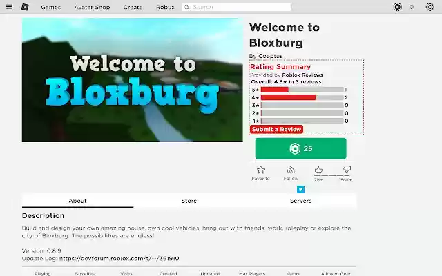 บทวิจารณ์ Roblox จาก Chrome เว็บสโตร์ที่จะใช้งานร่วมกับ OffiDocs Chromium ออนไลน์