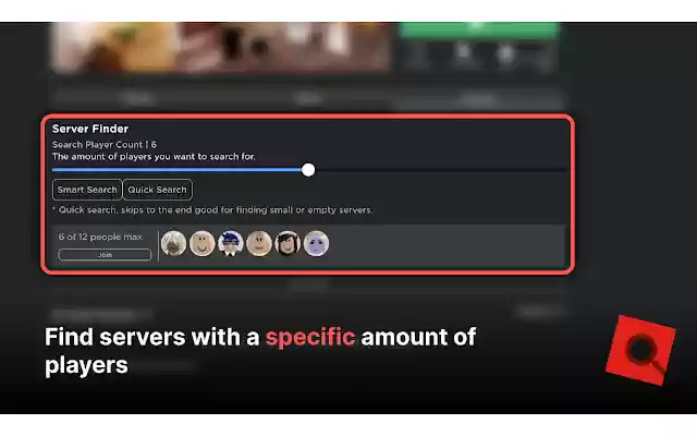 Roblox Server Finder de Chrome web store se ejecutará con OffiDocs Chromium en línea
