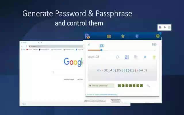 Robust Password  Passphrase  from Chrome web store to be run with OffiDocs Chromium online
