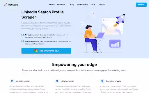 Rocketify Social Media Scraper  from Chrome web store to be run with OffiDocs Chromium online