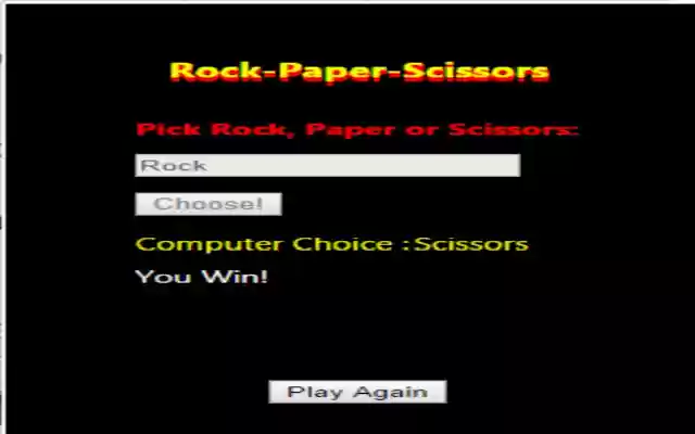 Rock Paper Scissors from Chrome web store to be run with OffiDocs Chromium online Rock Paper Scissors from Chrome web store to be run with OffiDocs Chromium online