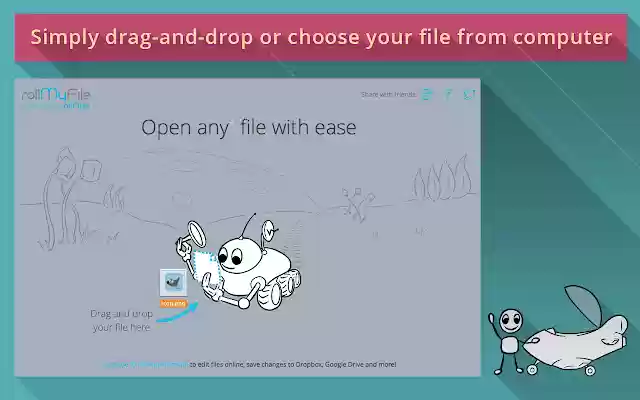 rollMyFile  from Chrome web store to be run with OffiDocs Chromium online