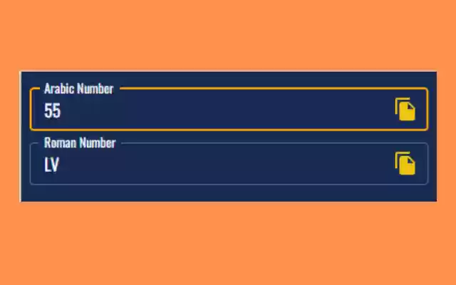 Roman Numeral Converter  from Chrome web store to be run with OffiDocs Chromium online