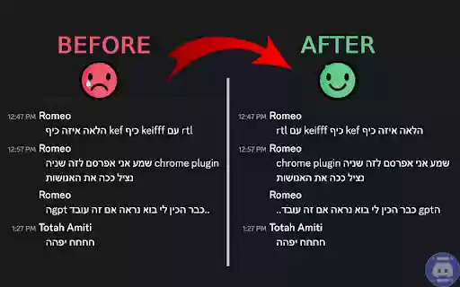 Romeos Discord Bidi (RTL) Fix  from Chrome web store to be run with OffiDocs Chromium online