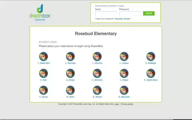 Rosebud Elementary DB Site  from Chrome web store to be run with OffiDocs Chromium online