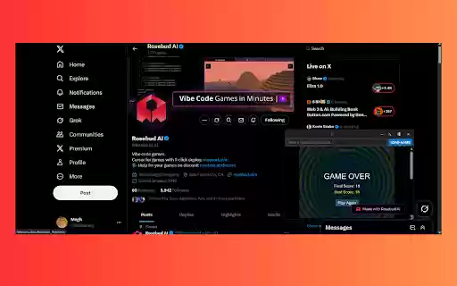 RosebudX  from Chrome web store to be run with OffiDocs Chromium online