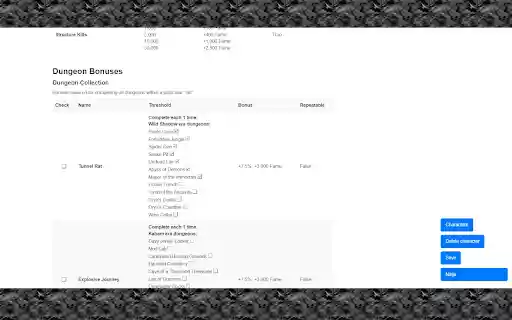 ROTMG RealmEye AddCheckboxes  from Chrome web store to be run with OffiDocs Chromium online