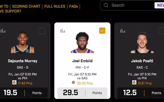 RotoGrinders PrizePicks Tools  from Chrome web store to be run with OffiDocs Chromium online
