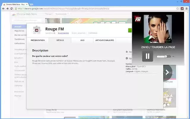 Rouge FM из интернет-магазина Chrome будет работать с OffiDocs Chromium онлайн