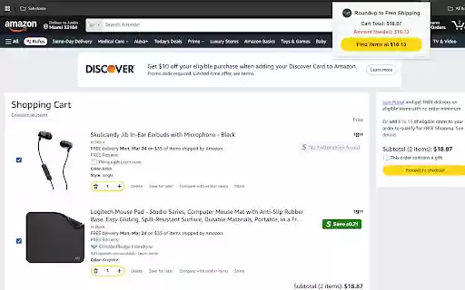 Roundup Free Shipping  from Chrome web store to be run with OffiDocs Chromium online