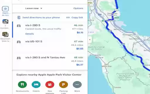 RouteEstimate  from Chrome web store to be run with OffiDocs Chromium online